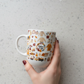 Autumn Ceramic coffee Mug – 350ml | Cozy Fall Illustrations Coffee Cup
