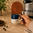 Blue & Cream Cappuccino Blue Mug 200ml