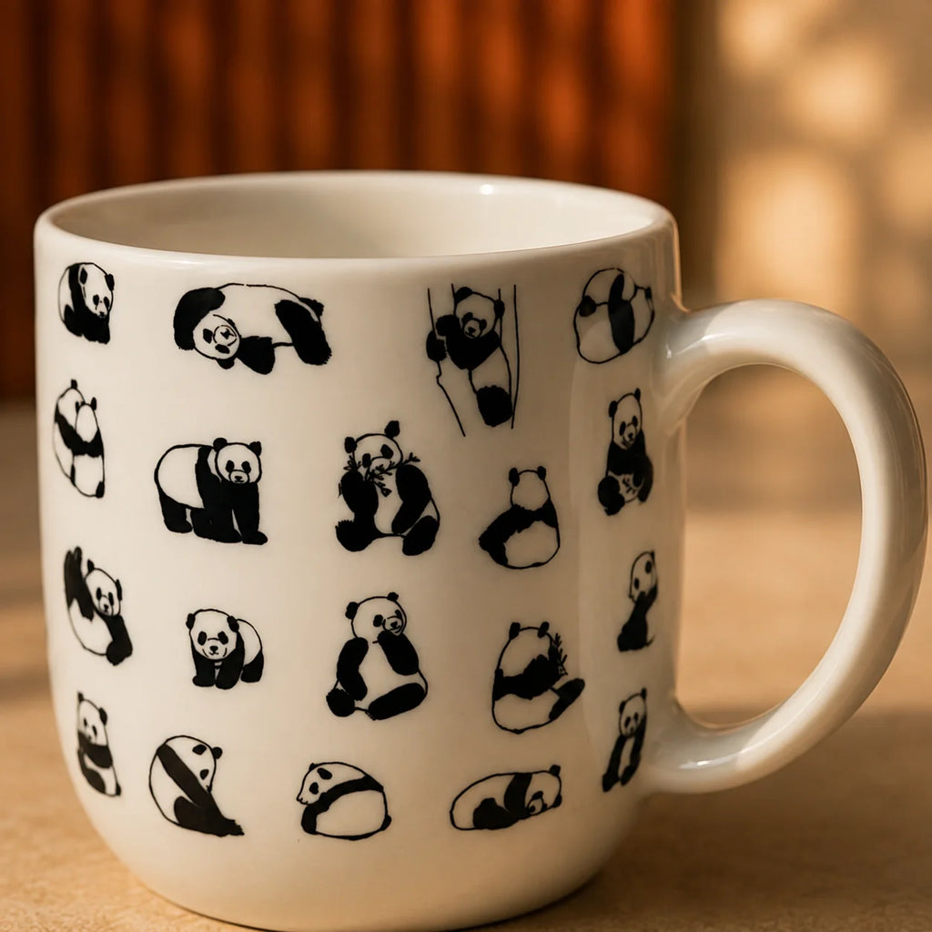 Cute Panda Ceramic Mug – 350ml