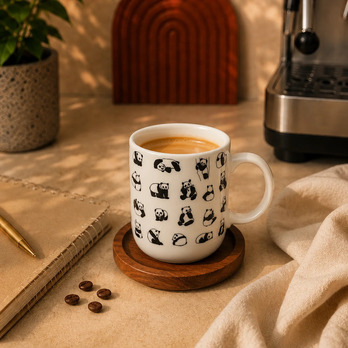 Cute Panda Ceramic Mug – 350ml