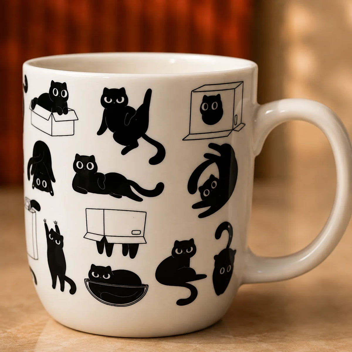 Cute Black Cats Mug – 350ml