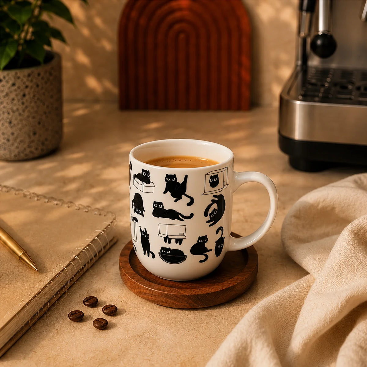 Cute Black Cats Mug – 350ml