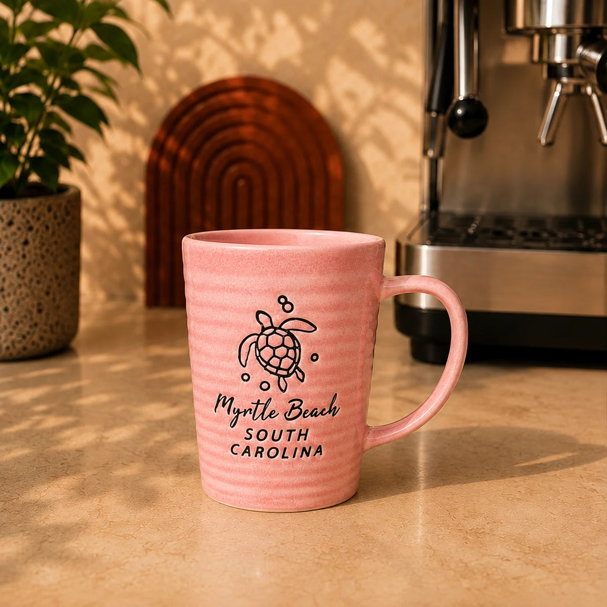 Pink Turtle Beach Mug