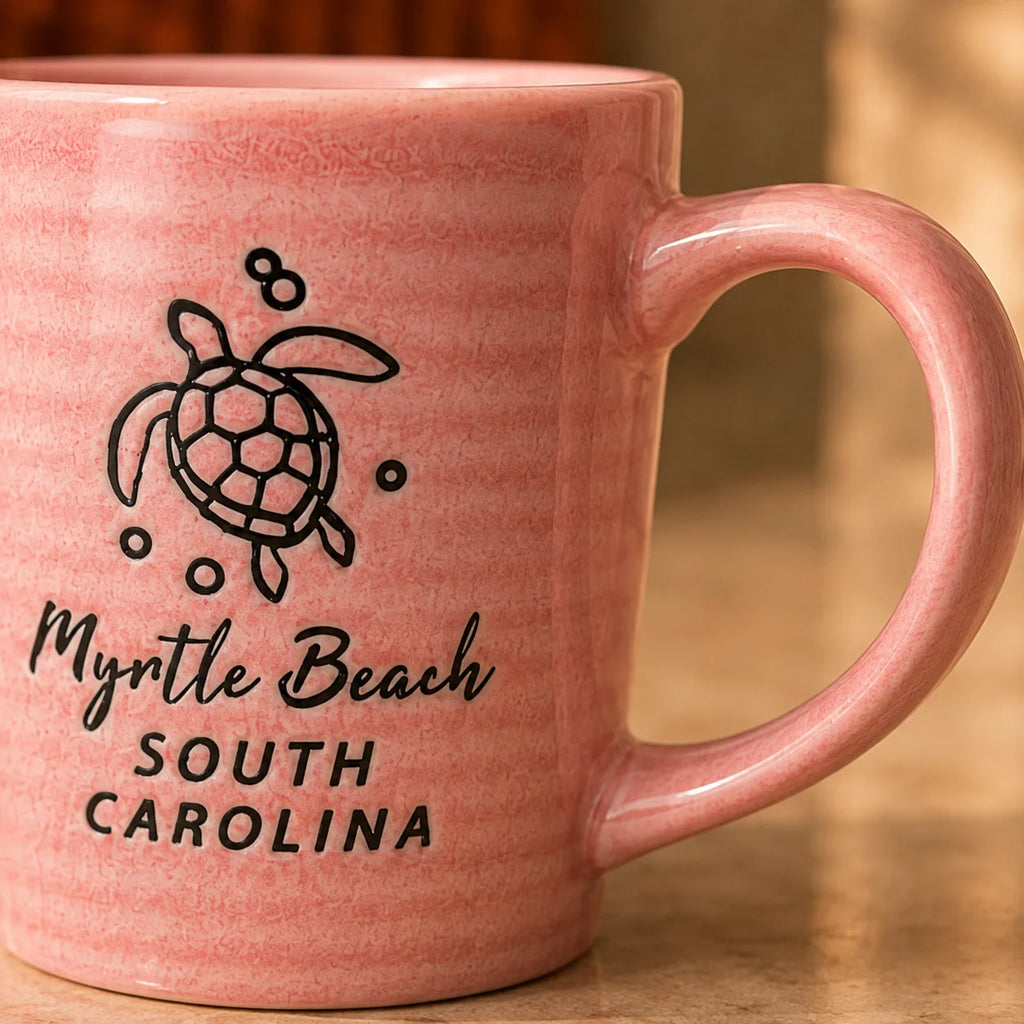 Pink Turtle Beach Mug