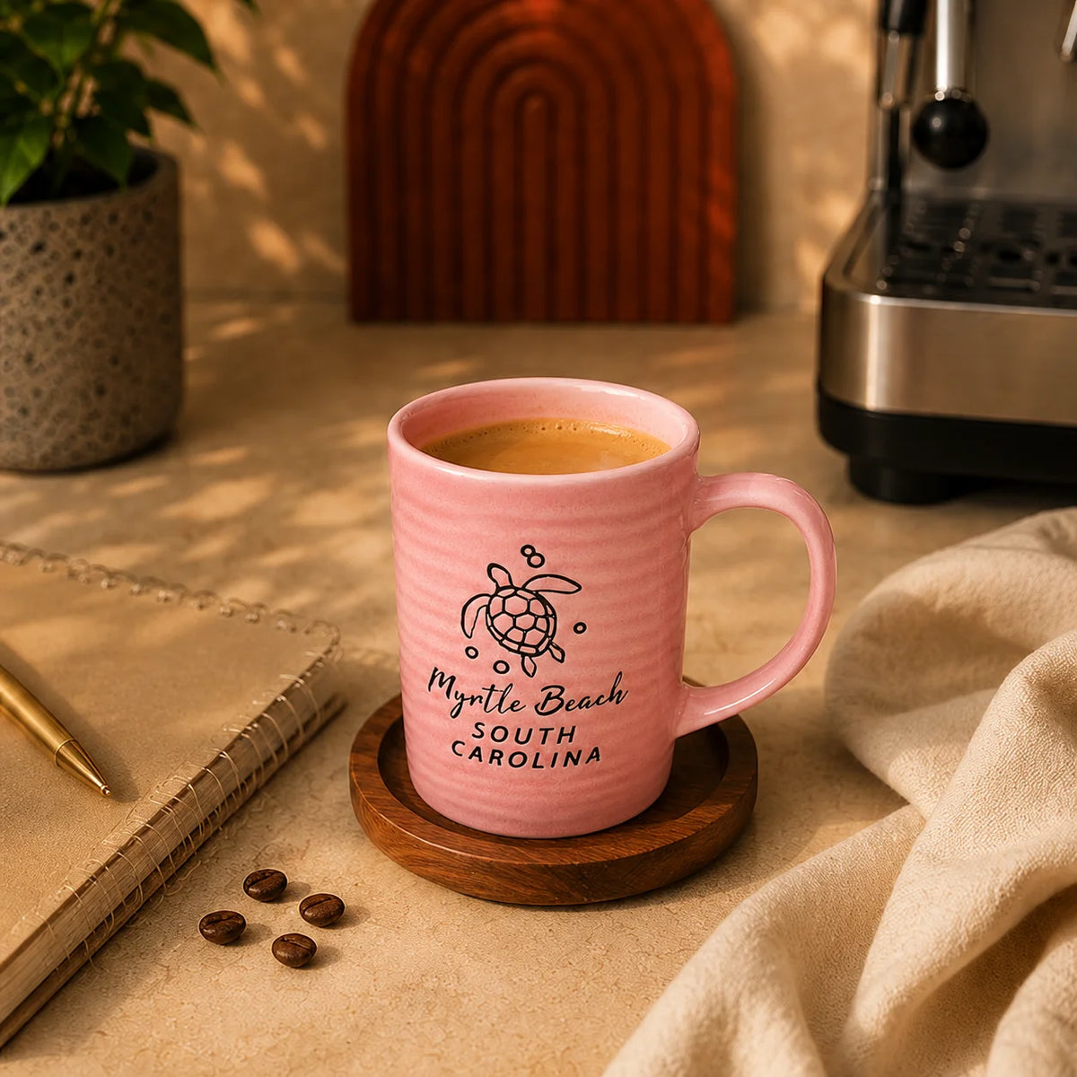 Pink Turtle Beach Mug