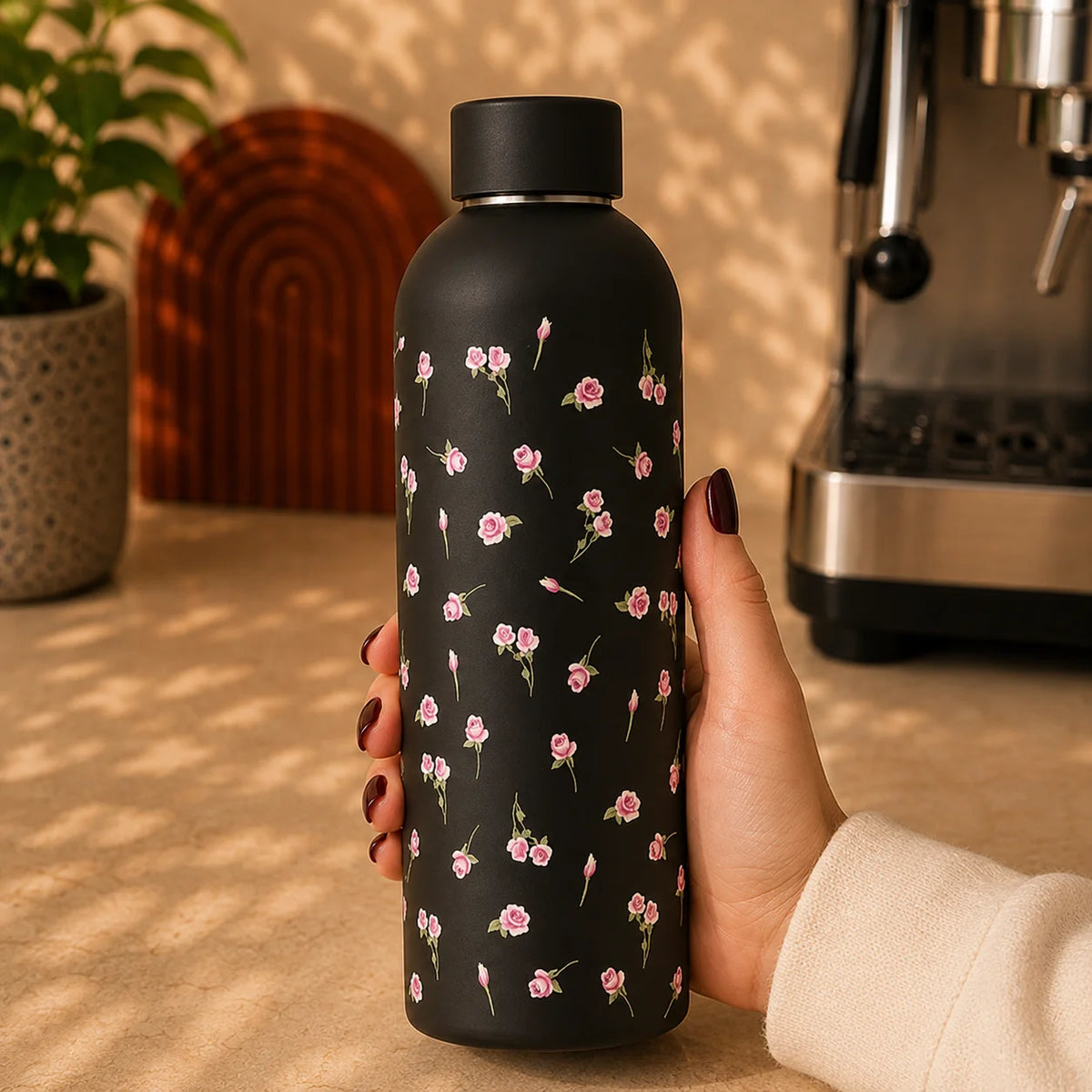 Black Roses Stainless Steel Bottle 500ml