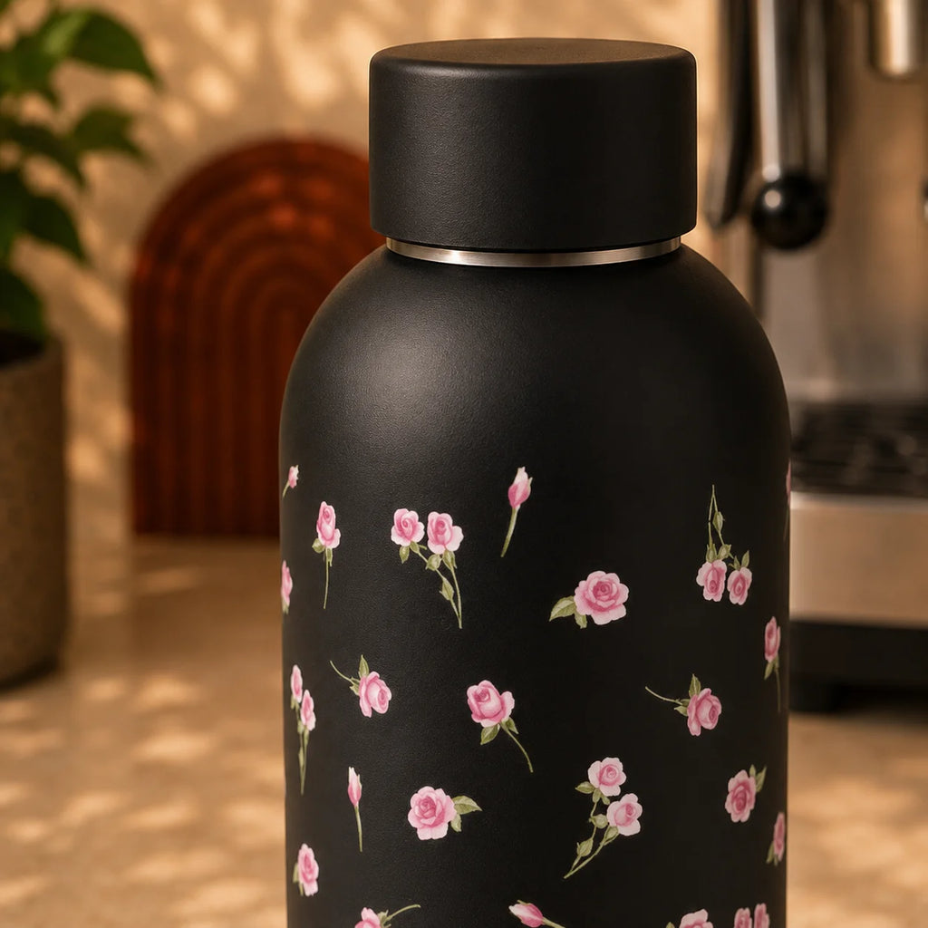 Black Roses Stainless Steel Bottle 500ml