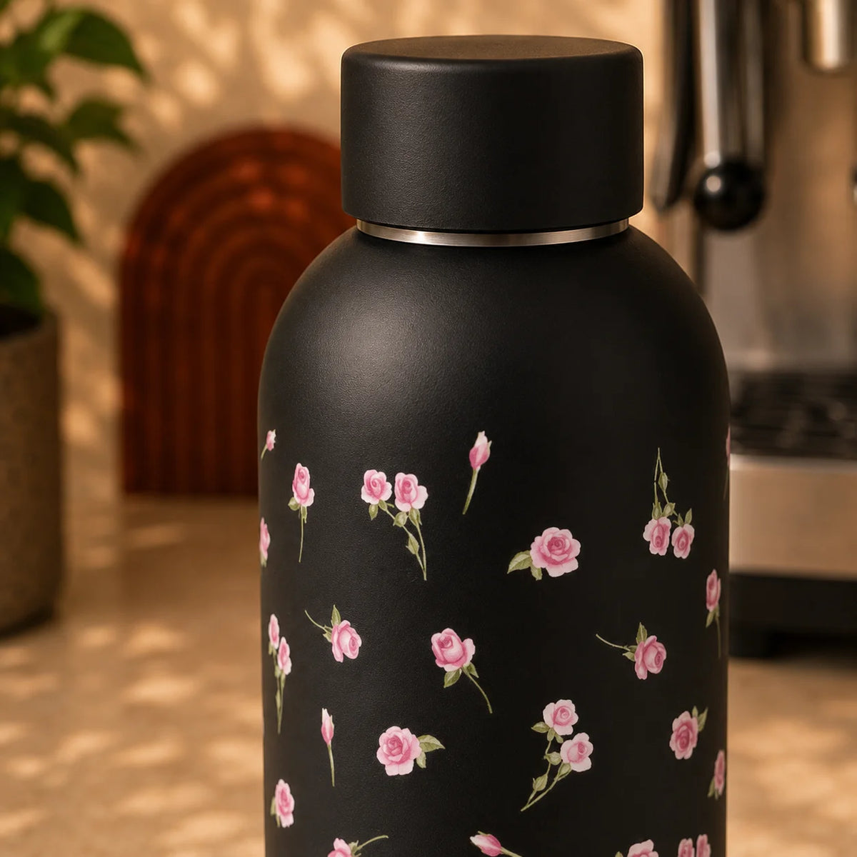 Black Roses Stainless Steel Bottle 500ml