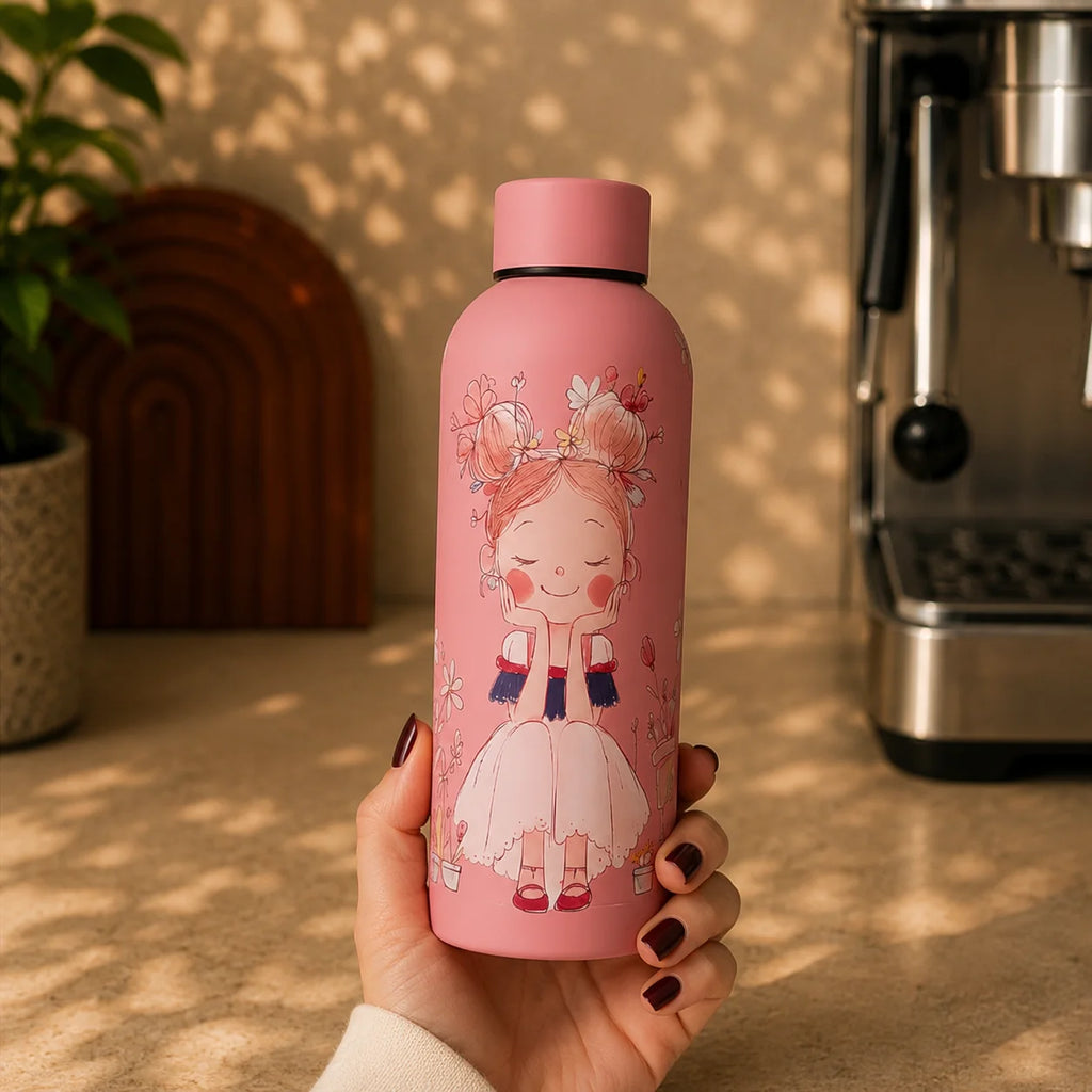 Pink Stainless Steel Water Bottle 500ml