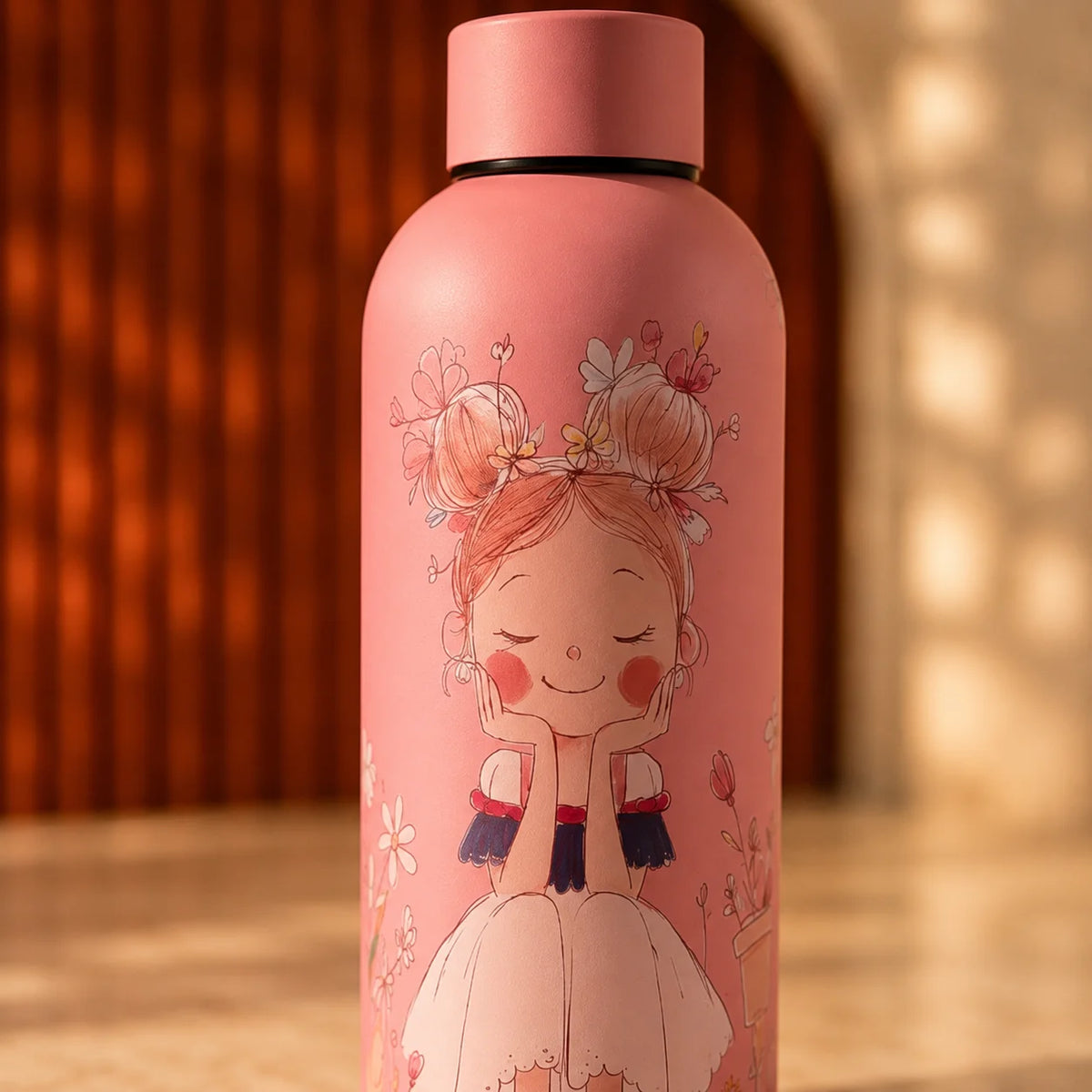 Pink Stainless Steel Water Bottle 500ml