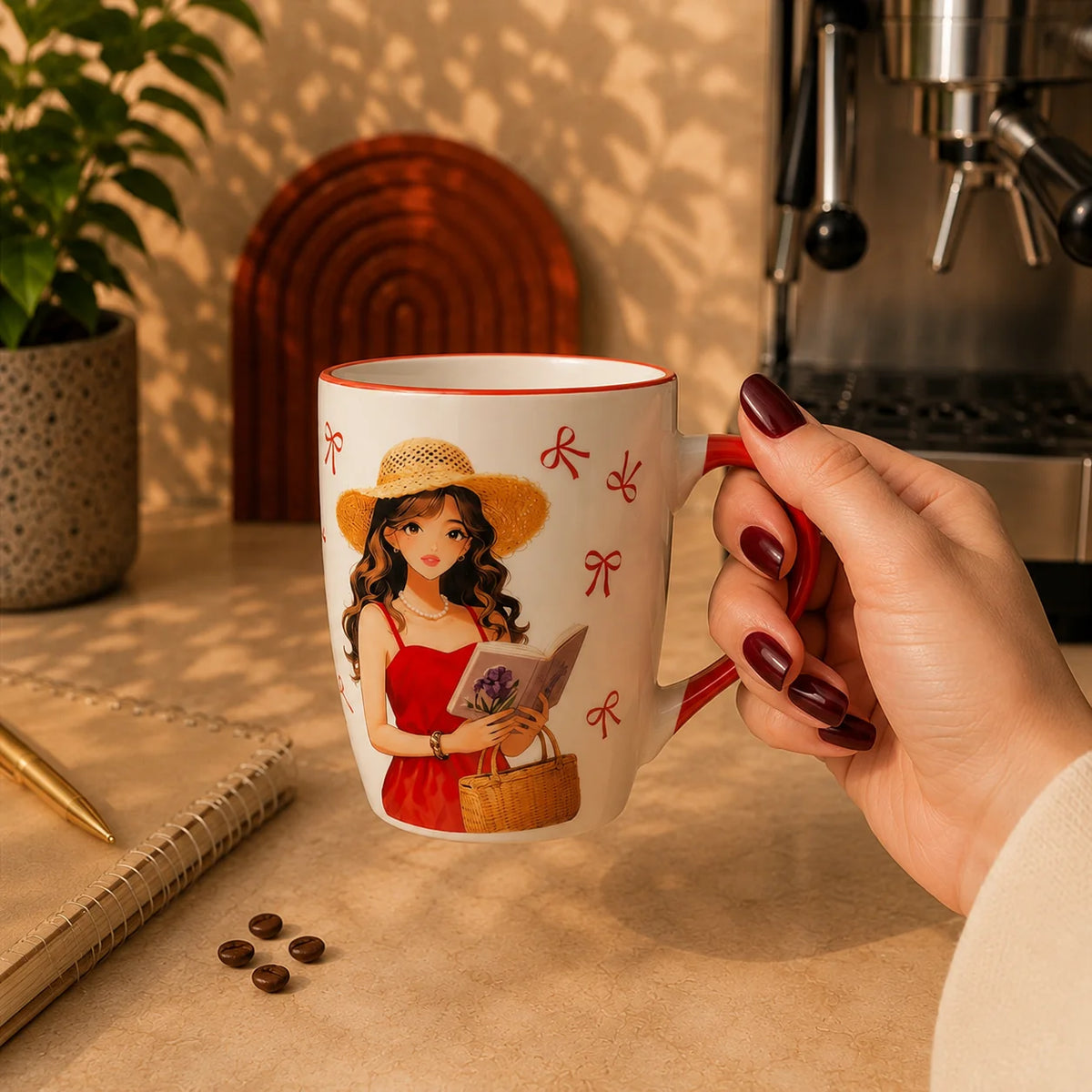 Cute Aesthetic Girl Coffee Mug