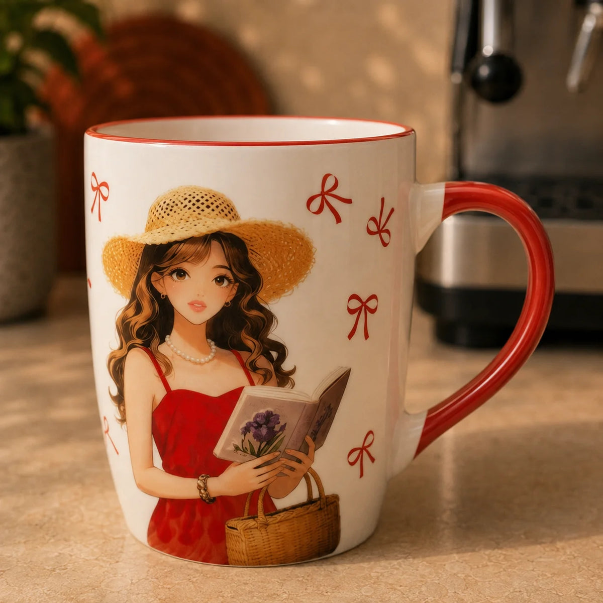 Cute Aesthetic Girl Coffee Mug