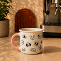 Dog Faces Coffee Mug 310ml – Pink Handle
