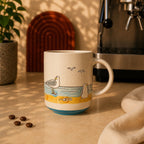 Seaside Birds & Waves Mug 500ml