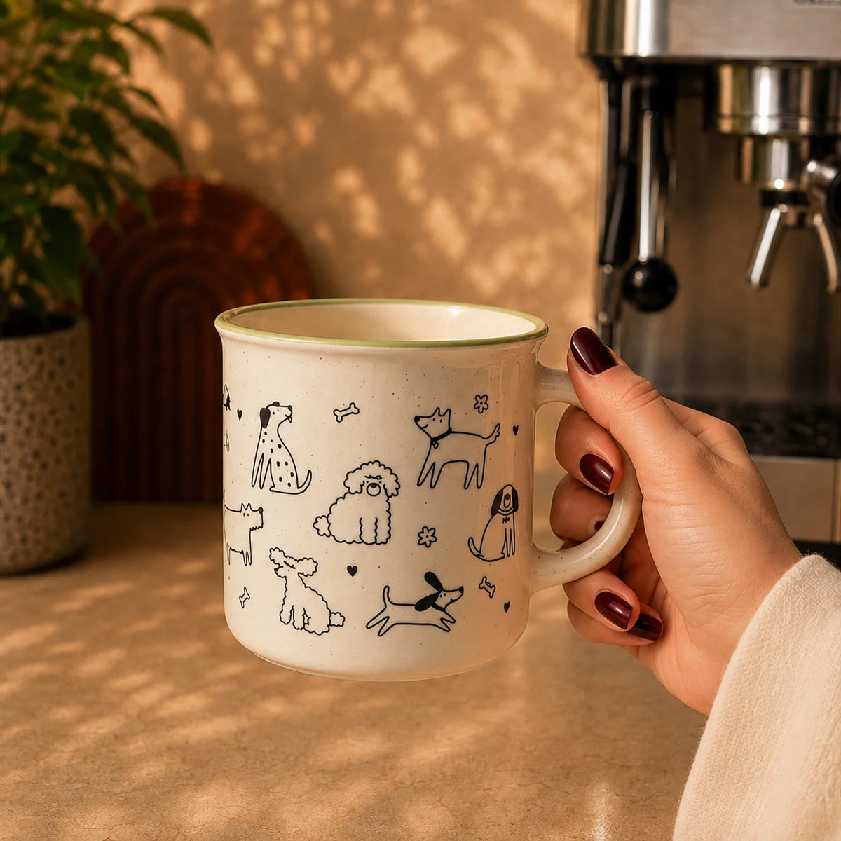 Cute Dog Coffee Mug 310ml – Clean Minimal Style