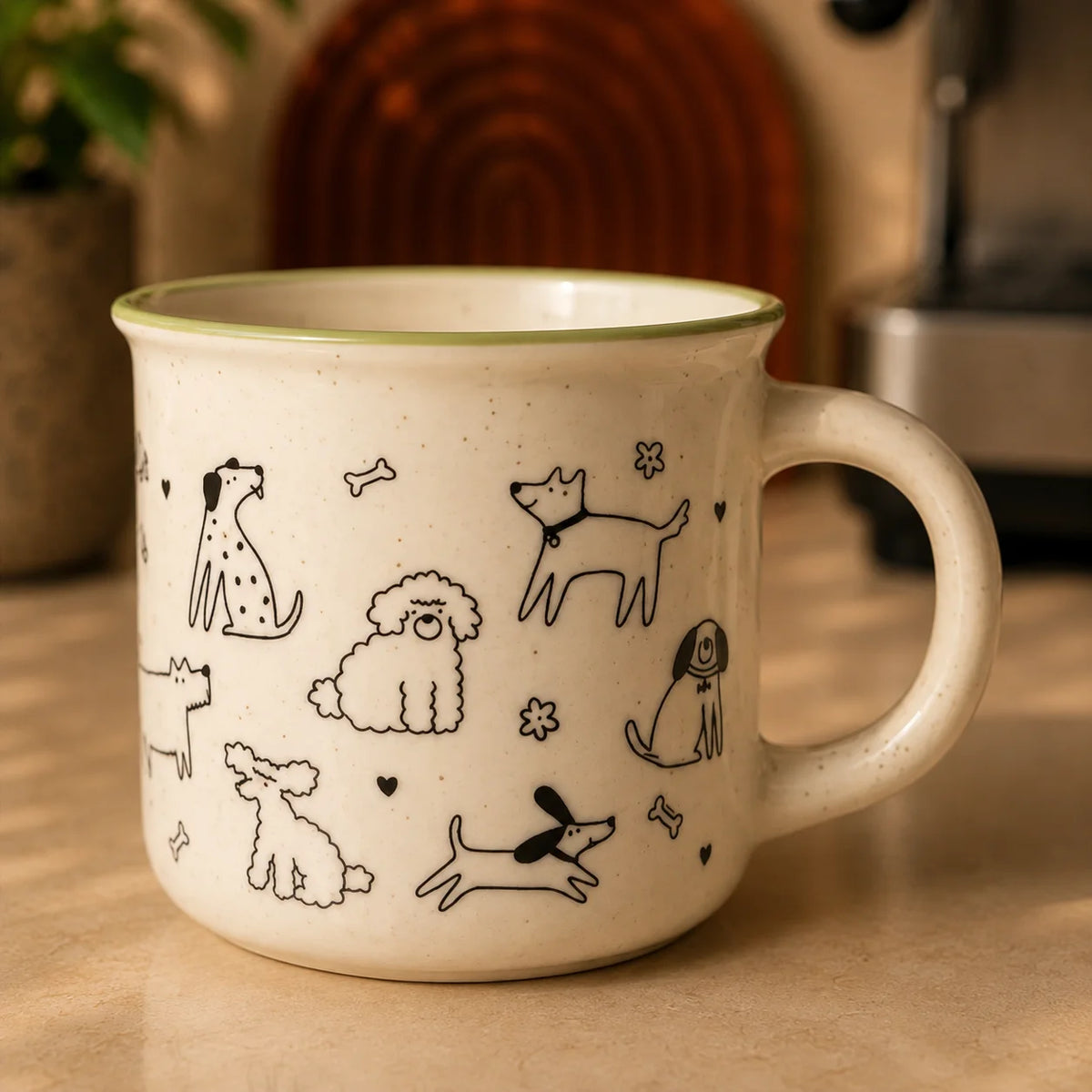 Cute Dog Coffee Mug 310ml – Clean Minimal Style