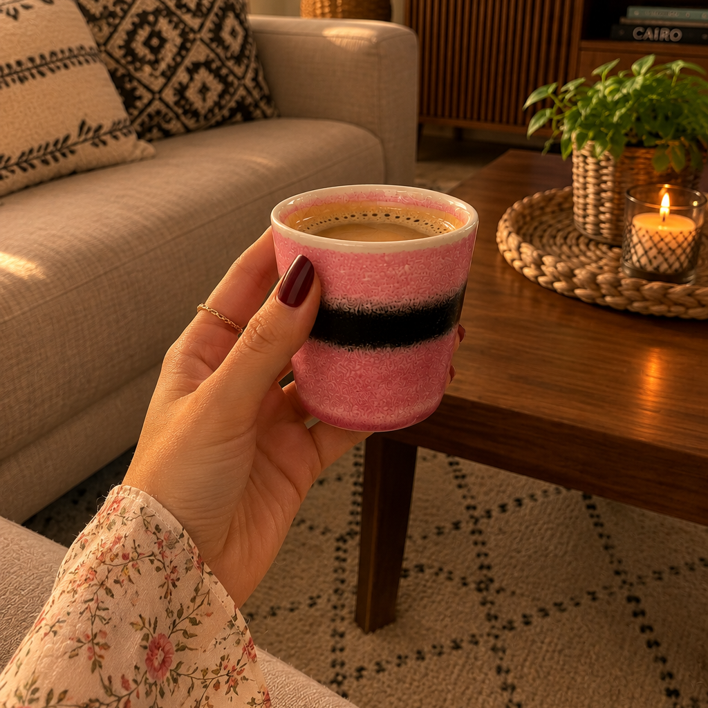 Pink Stripe Espresso Cup 160ml