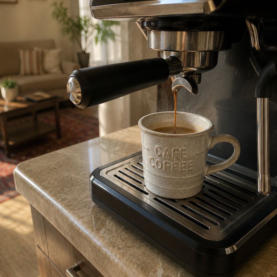Rustic Café Embossed Ceramic Espresso Cup – 140ml