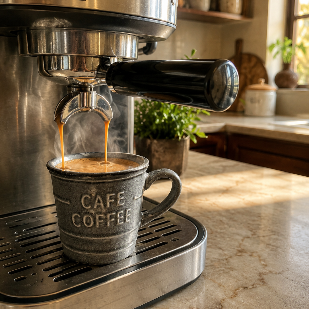 Vintage Café Coffee Embossed Ceramic Mug – 140ml
