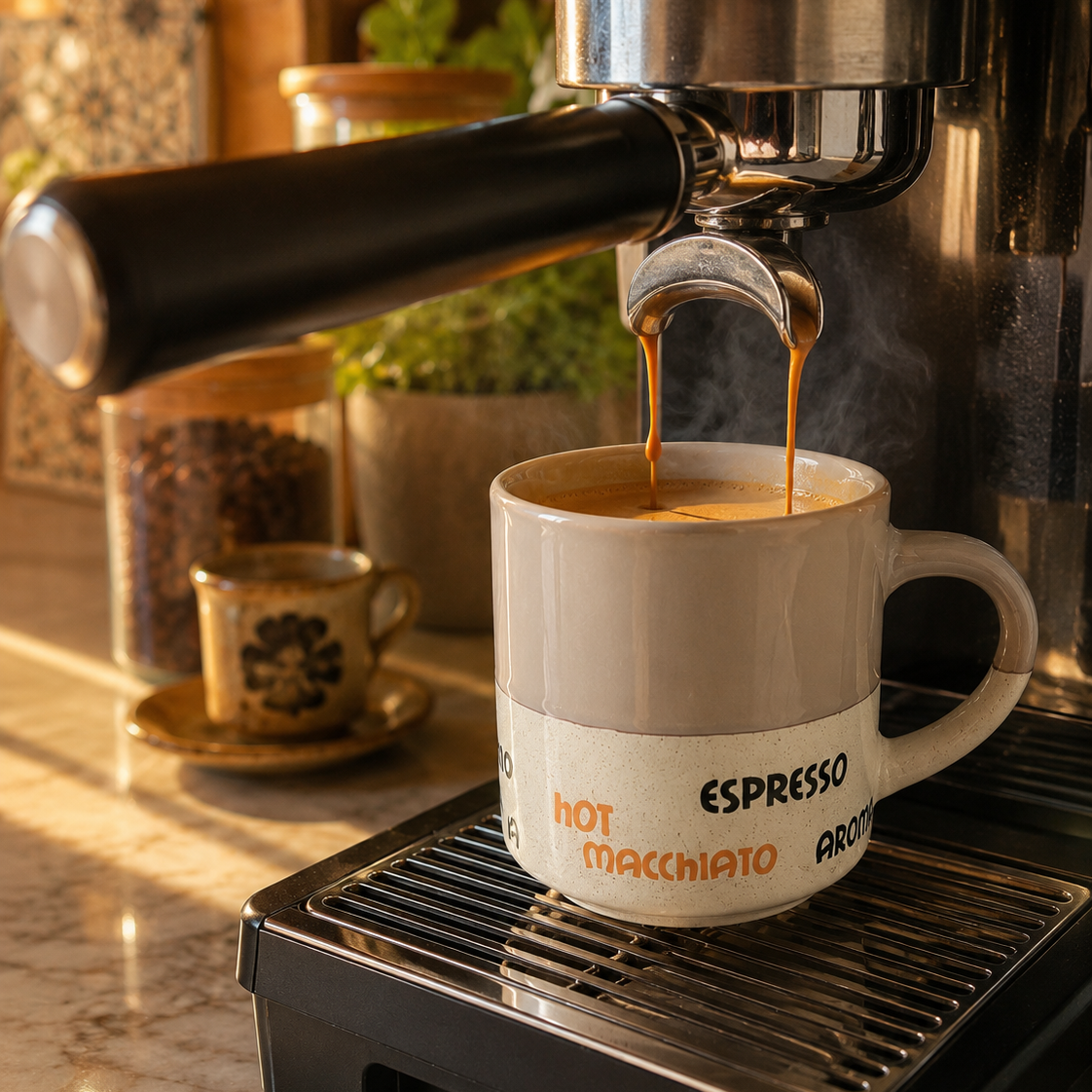Coffee Lover Ceramic Mug – 200ml | Latte, Espresso & Cappuccino Design
