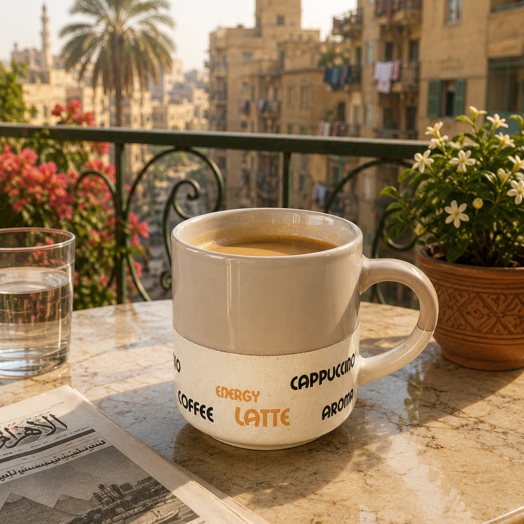 Coffee Lover Ceramic Mug – 200ml | Latte, Espresso & Cappuccino Design