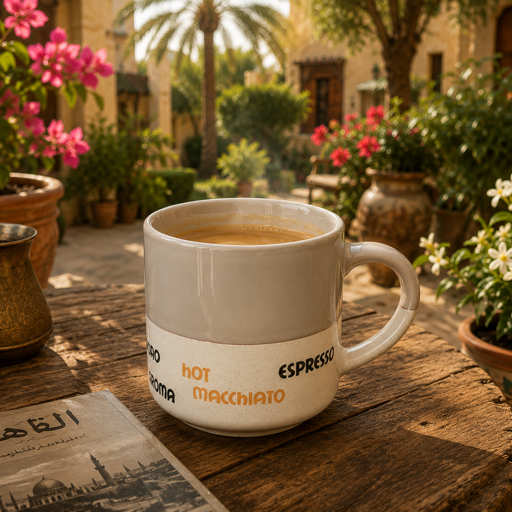 Coffee Lover Ceramic Mug – 200ml | Latte, Espresso & Cappuccino Design