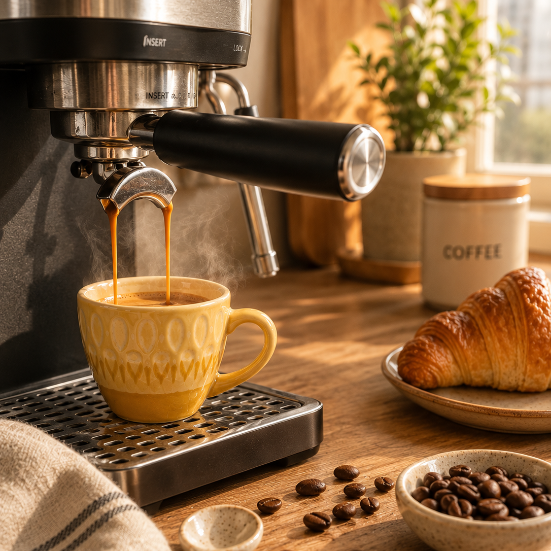 Golden Ember Espresso Cup – 90–120ml