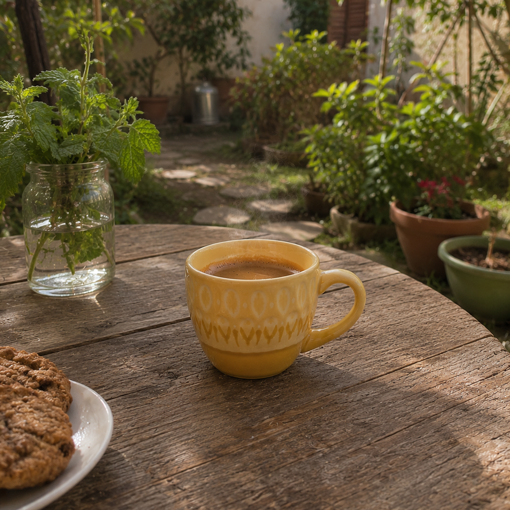 Golden Ember Espresso Cup – 90–120ml