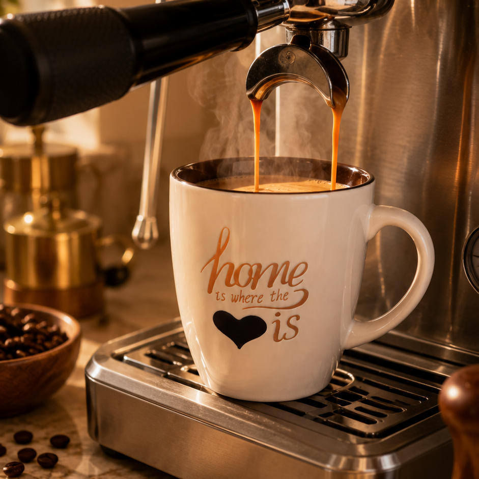 Home Is Where the Heart Is Ceramic Coffee Mug 200ml