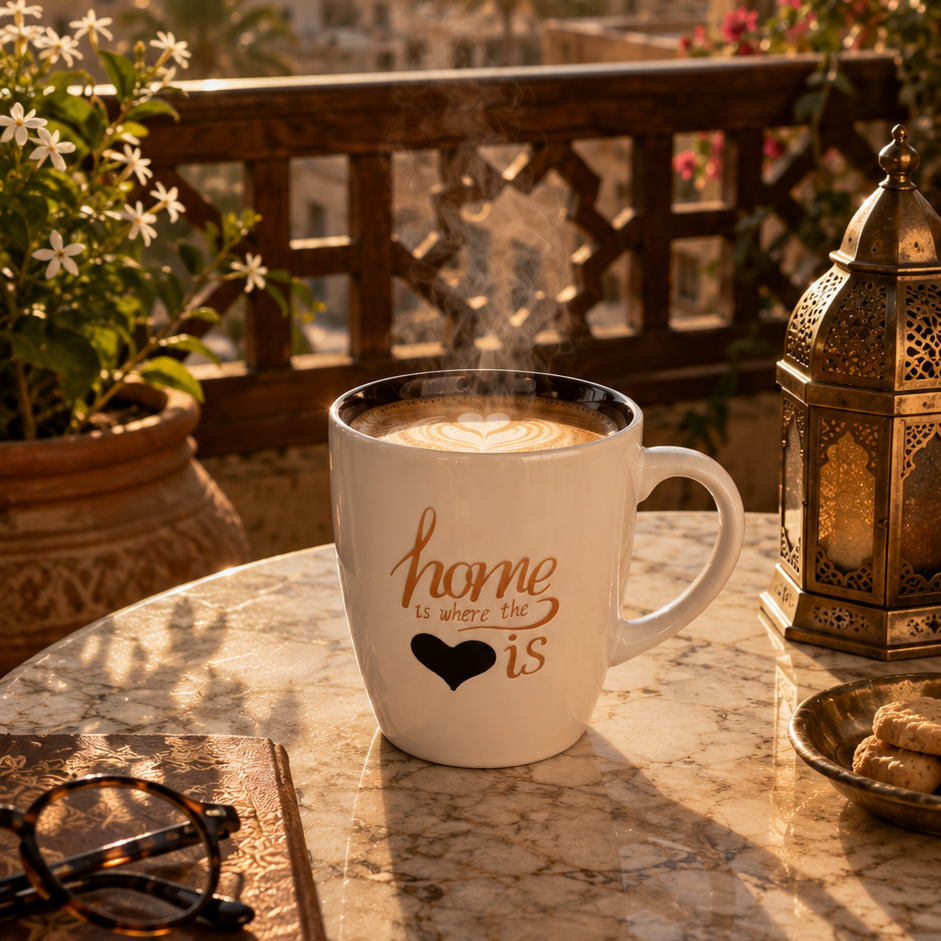 Home Is Where the Heart Is Ceramic Coffee Mug 200ml