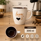 Home Is Where the Heart Is Coffee Mug 200ml