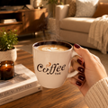 White Ceramic Coffee Mug 200ml