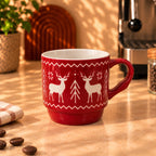 Red Reindeer Mug – 310ml - ceramic mug, view 4 of 6