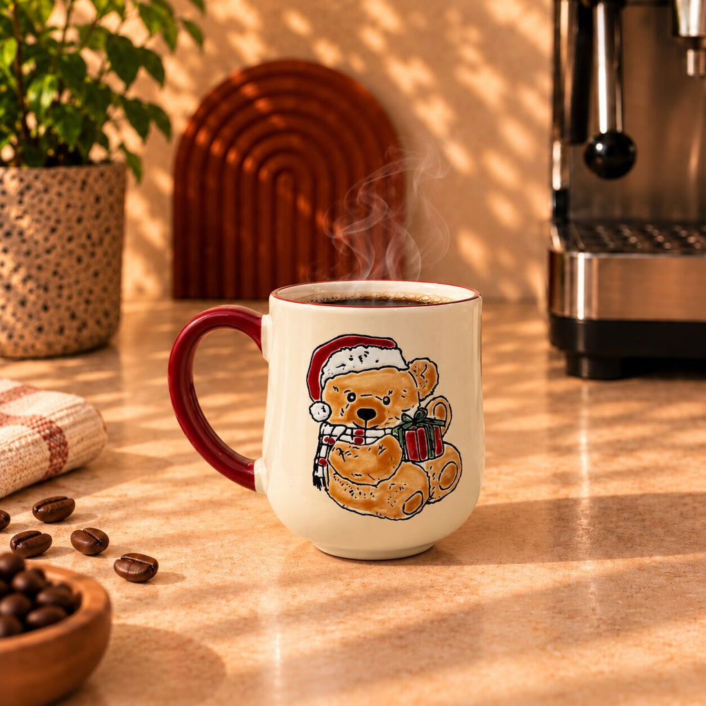 Christmas Teddy Bear Gift Mug – 500ml - ceramic mug gift by Gifteila
