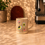 Speckled Floral Mug 350ml - ceramic mug gift by Gifteila