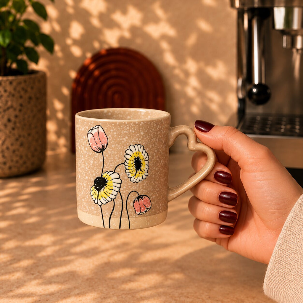 Speckled Floral Mug 350ml - ceramic mug, view 2 of 4
