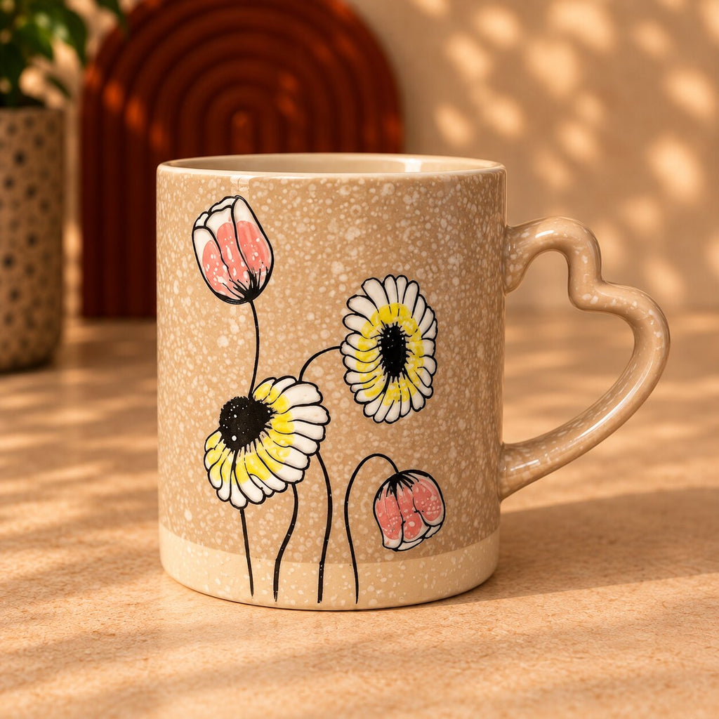 Speckled Floral Mug 350ml - ceramic mug, view 3 of 4