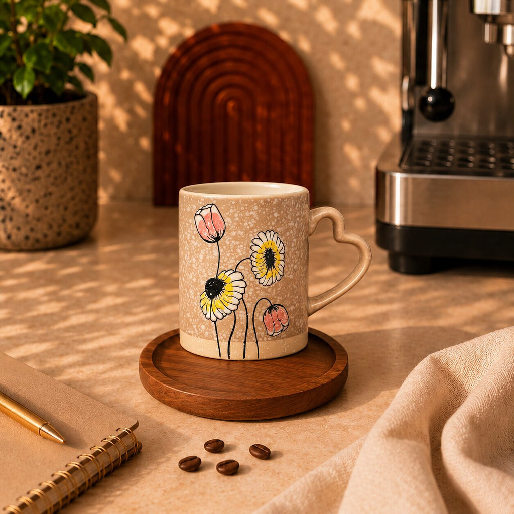 Speckled Floral Mug 350ml - ceramic mug, view 4 of 4
