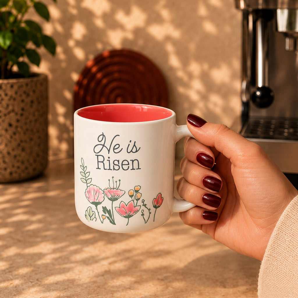 He Is Risen Floral Mug – 350ml