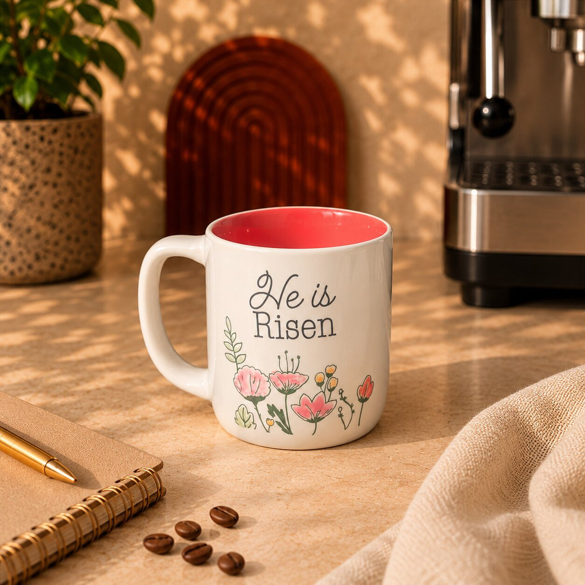 He Is Risen Floral Mug – 350ml