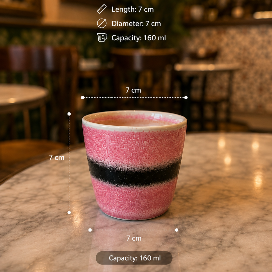 Pink Stripe Espresso Cup 160ml