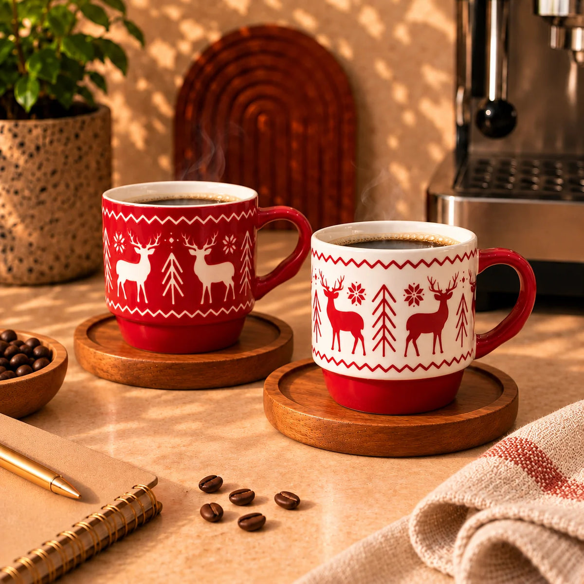 Christmas Reindeer Duo Mug Bundle, 310ml each - photo 3