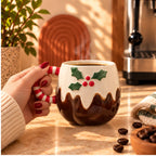 Christmas Pudding Mug with Candy Cane Handle 350ml - photo 2
