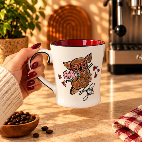 Chihuahua Love Mug – White with Red Interior, 400ml – view 2