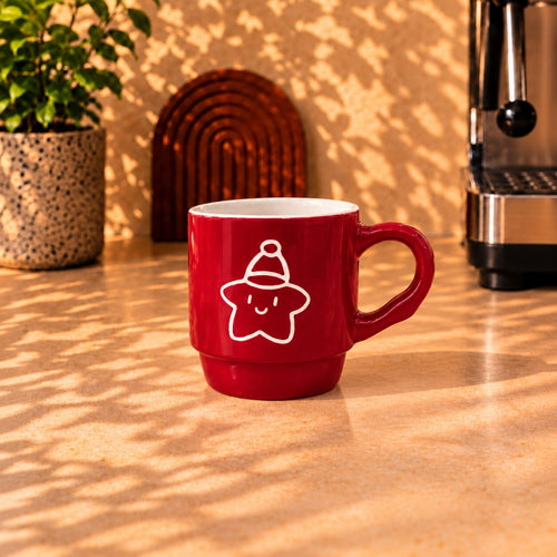 Christmas Star Mug – 310ml - ceramic cup, view 2 of 5