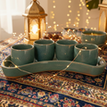 Hilal Tray with Four Matching Cups – Ramadan-Inspired Design - Gifteila