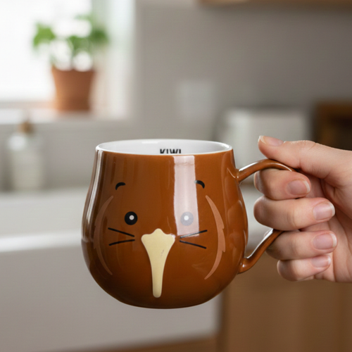 Cute Kiwi Mug – 350ml Ceramic Coffee Cup