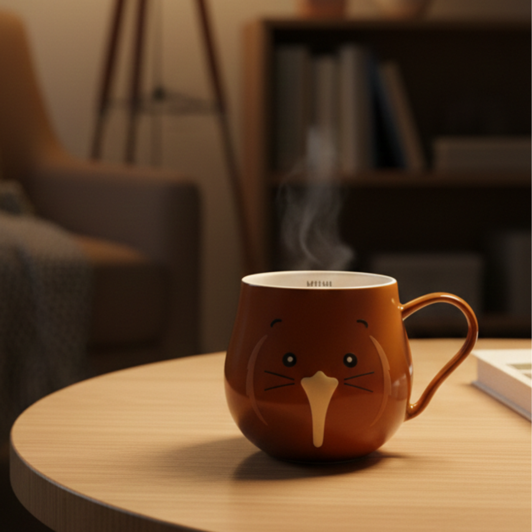 Cute Kiwi Mug – 350ml Ceramic Coffee Cup