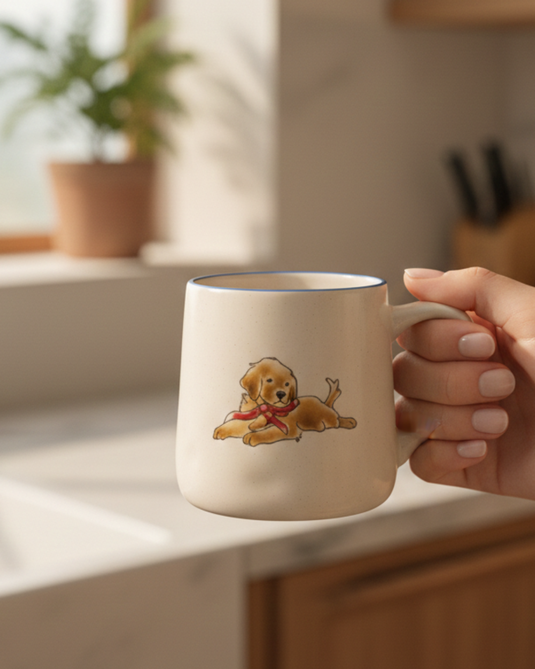 Cute Puppy Ceramic Mug – 350ml