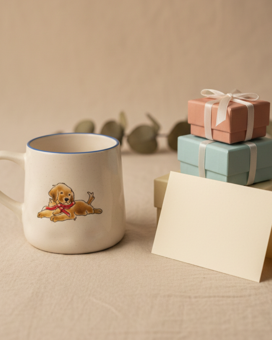 Cute Puppy Ceramic Mug – 350ml